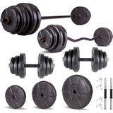 Ecgspor Hero Serisi 98 kg Z Bar Halter & Dambıl Seti | Yerli Üretim – 2 Yıl Garantili ve Dayanıklı Ürün - Siyah