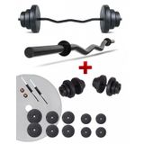 Ecgspor Z Bar 55 kg Dambıl Seti Ve Fitness Ağırlık Seti
