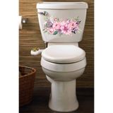 Echo Home Soft Renki Sulu Boua Mor Pembe Güller Klozet Sticker Banyo Sticker