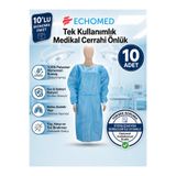 ECHOMED 10'lu Paket Tek Kullanımlık Medikal Cerrahi Önlük