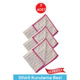 ECHOTEX (3 Adet) Sihirli Bulaşık Kurulama Bezi 40 x 60 Cm