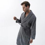 Eclair Penye Pamuk Unisex Bornoz Gri - L - XL