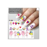 ECLAT TIRNAK STİCKERİ BALON (SULU TATTOO ÇIKARTMA) ŞEFFAF ZEMİN