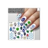 ECLAT TIRNAK STİCKERİ DANTEL, SARMAŞIK, GEOMETRİ (SULU TATTOO ÇIKARTMA) ŞEFFAF ZEMİN