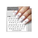 ECLAT TIRNAK STİCKERİ YAZI HARFLAR (SULU TATTOO ÇIKARTMA) ŞEFFAF ZEMİN