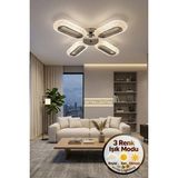 Eclipse Model 4"lü Gümüş 3 Renk Modu Ledli Modern Tavana Sıfır Salon Mutfak Yatak Odası LED Avize