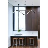 Eclipse Modern Tasarım Ledli Cafe - Mutfak - Salon 2 Li Led Avize (Siyah)