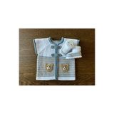 eclora design EL ÖRGÜSÜ AYICIKLI BEBEK YELEK & PATİK TAKIMI