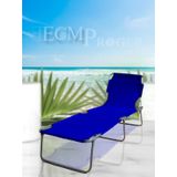 Ecm Proger Katlanır Kademeli Şezlong Mavi