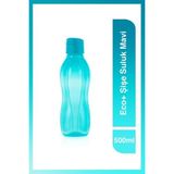 Eco+ 500 ml Mavi Şişe Suluk, Kolay Açılır ve Taşınabilir Tasarım - Seçenek 1 - Ahşap - Ceviz