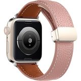 Eco Apple Watch 42MM KR414 Daks Deri Kordon (Saat Değildir) - Pembe - 01P-Pembe