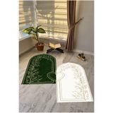 eco concept 2’li Çift Seccade Seti Kaymaz Taban Dijital Baskılı 70x120 Lacivert Beyaz Namazlık Takımı, Çeyizlik Seccade