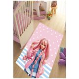 eco concept Barbie Desen Çocuk Halısı, Oyun Halısı, Çocuk Halısı, Kaymaz Taban, Yıkanabilir, Leke Tutmaz