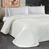 Eco Concept Emboss Battaniye, Çift Kişilik Battaniye, 220x240, Peluş Battaniye, Çeyizlik, Krem