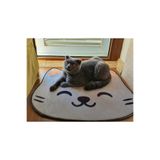 eco concept Kedi Tuvalet Önü Paspası, Kedi Mama Önü Paspası, Kedi Desenli Paspas, 50x60 Cat01ps