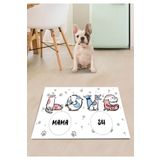 eco concept Köpek Mama Önü Paspası, Köpek Desenli Paspas, Yıkanabilir Mama Paspası