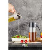 ECO KİTCHEN 2'li Cam Yağdanlık 500 ml Yağ-sirke Sürahisi Sirkelik Pratik Kapaklı