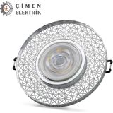 Eco Lounge 1 Adet Noas YL65 1767 Iris LED Çerçeveli 4000K Yuvarlak Kristal Cam Spot GU10 Duy