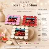 Eco Lounge 16 Parça Kırmızı Tea Light Yuvarlak Mum BX40 - Çok Renkli - Standart