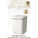 Eco Lounge 20L Akıllı Sensörlü Çöp Kovası UV Işık Koku Geçirmez Mutfak Banyo Ofis İçin