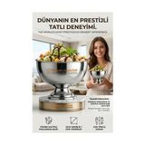 Eco Lounge 4 Lü Ayaklı Dondurma Tatlı Kokteyl ve Sunum Kasesi - Paslanmaz Çelik 14 cm 723027