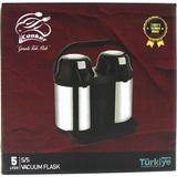 Eco Lounge 5 Lt Lüx 304 Çiftli Çelik Termos Pompalı - Musluklu Taşıma Kulplu - Pompa Kilit Tuşlu BX40