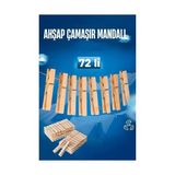 Eco Lounge Ahşap Çamaşır Mandalı 72 Adet 721654