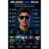Eco Lounge Akıllı Gözlük Kameralı Mikrofonlu Hızlı Şarj Yapay Zeka Akıllı Çeviri 8mp Bluetooth