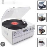 Eco Lounge Bluetooth CD USB Mp3 Radyo Müzik Seti Beyaz Renk 2 Yıl Garantili Plak Çalar Hoparlör