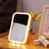 Eco Lounge Coverzone LED Işıklı Makyaj Aynası – 3 Renk Modu (Beyaz, Ilık, Sıcak), Dokunmatik Parlaklık Ayarı, Şarjlı 500 Mah Batarya, 12×16 cm Taşınabilir Masaüstü Ayna, 26 LED ile Doğal Işık Efekti | A14 - Option-1