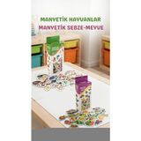 Eco Lounge Eğitici Manyetik Oyuncak Seti, 30 Hayvan 26 Sebze ve Meyve Magnet