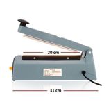 Eco Lounge FS-200 Metal Gövdeli Kullanımı Kolay Poşet Ağzı Kapama Yapıştırma Makinası (20CM) Impulse - Çok Renkli