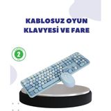 Eco Lounge Kablosuz Retro Klavye ve Mouse Seti – 104 Tuşlu, Sessiz Yazım