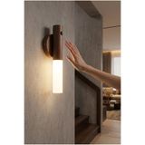 Eco Lounge Lüks Kablosuz Şarjlı LED Duvar Lambası Ahşap Renk Günışığı Hareket Sensörlü Aplik BX-6P7WC8JEM5ZQB