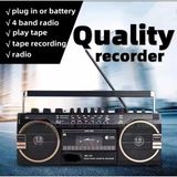 Eco Lounge Nostaljik Radyo Turuncu Renk Bluetooth USB Mp3 Player Fm Radyo Kaset Çalar 2 Yıl Garantili