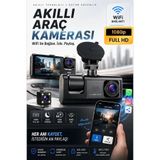 Eco Lounge NTBx-BX-3KAM-ZINEETS-1126095171 Wifi 1080P 3 Kameralı Araç İçi Kamera Lcd Ekranlı Gece Görüşlü G Sensörlü Geniş Açılı