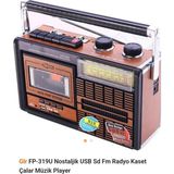 Eco Lounge Taşınabilir Nostaljik Radyo USB Kart Fm Radyo Kaset Çalar Bluetooth Kırmızı 2 Yıl Garantili