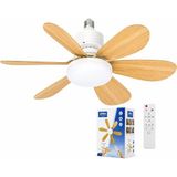 Eco Lounge Tavan Vantilatörü ve LED Avize - Uzaktan Kumandalı - 6 Kanatlı - 52 cm