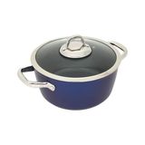 Eco Lounge Titanium 24CM Tencere, Çelik Kulp, Özel Çerçeveli Cam Kapak Metalik Mavi - (No Color) - Option-1