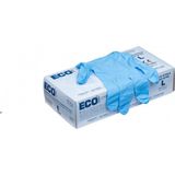 Eco Mavi Pudrasız Nitril Eldiven Large (L)