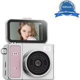 Eco Port 2k Mini Dijital Retro Video Kamera Flaşlı Dijital Vlog Mini Fotoğraf Makinesi Türkçe Menü Pembe