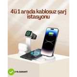 Eco Port 4 Cihazı Aynı Anda Şarj Edebilen Kablosuz Şarj Istasyonu – Çok Yönlü ve Pratik Tasarım