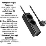 Eco Port 67W Hızlı Şarjlı Akıllı Çoklu Priz – 2000W Güç, 2 Usb-C + 2 Usb-A Çıkışlı, Telefon & - Renkli