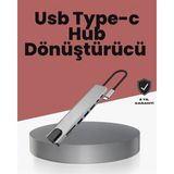 Eco Port Alüminyum Gövdeli Type‑c HDMI & Ethernet Adaptör – Tak & Çalıştır