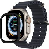 Eco Port Apple Watch Ultra 49MM Alüminyum Kasa Cam Ekran Koruyucu - Siyah - Çok Renkli