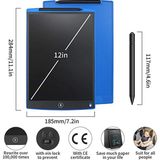 Eco Port Fa Aksesuar 12 Inc Writing LCD Grafik Dijital Kalemli Çizim Tableti Yazı Tahta Not Yazma Eğitim T - Çok Renkli