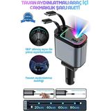 Eco Port LED Işık Tavan Aydınlatmalı 66W 4’1 Çift Kablolu Hızlı Şarj 3.4A Araç Içi Çakmaklık � - Renkli