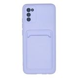 Eco Port Newface Samsung Galaxy A02s Kılıf Kelvin Kartvizitli Silikon - Lila