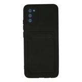 Eco Port Newface Samsung Galaxy A02s Kılıf Kelvin Kartvizitli Silikon - Siyah