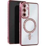 Eco Port Samsung Galaxy A25 5g Joke Simli Magneticsafe Kılıf - Pembe - Belirtilmemiş - Altın